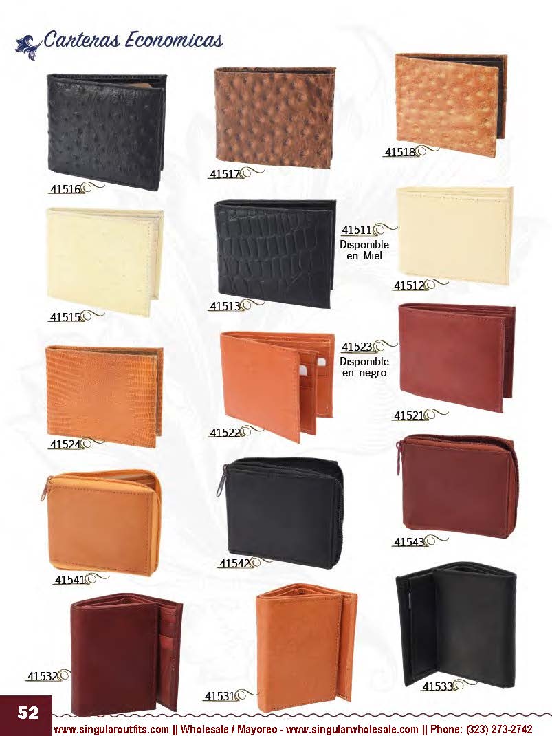 Leather Wallets Singular Wholesale Carteras de Piel